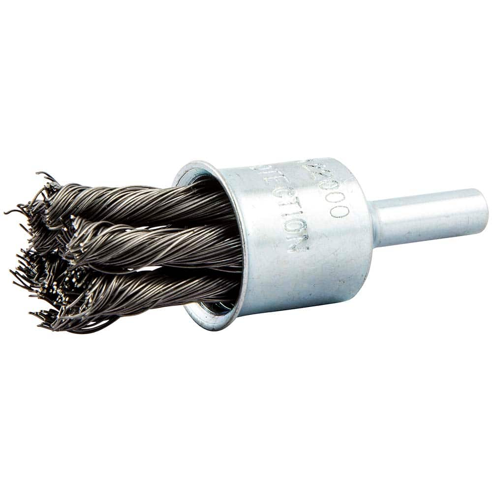 Norton - End Brushes Brush Diameter (Inch): 3/4 Fill Material: Carbon Steel - Apex Tool & Supply