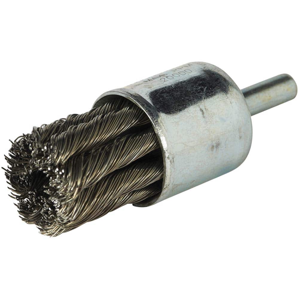 Norton - End Brushes Brush Diameter (Inch): 1 Fill Material: Carbon Steel - Apex Tool & Supply