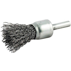 Norton - End Brushes Brush Diameter (Inch): 3/4 Fill Material: Carbon Steel - Apex Tool & Supply