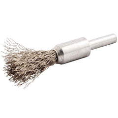 Norton - End Brushes Brush Diameter (Inch): 1/2 Fill Material: Stainless Steel - Apex Tool & Supply