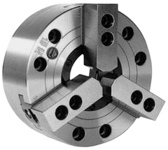 3-Jaw Extra Large Hole Power Chuck; Direct Mount A2-6; 8" - Apex Tool & Supply