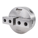 2-Jaw Precision Forged Steel Body Scroll Chuck with Two-Piece Hard Reversible Jaws, 10" - Apex Tool & Supply
