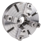 4-Jaw(2Pc) Independent Forged Steel Body Chuck 10" D-6, 2.56" Hole, - Apex Tool & Supply