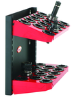 CNC Machine Mount Rack - Holds 28 Pcs. 40 Taper - Black/Red - Apex Tool & Supply