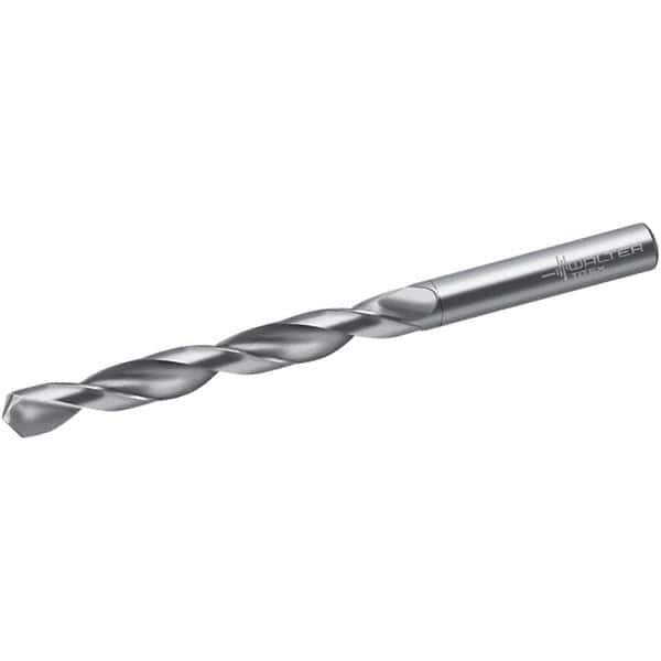 Walter-Titex - 9mm 118° Solid Carbide Jobber Drill - Bright Finish, Right Hand Cut, Spiral Flute, Straight Shank, 125mm OAL, N Point - Apex Tool & Supply