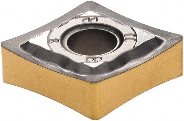 Iscar - CNMG432 PP Grade IC830 Carbide Turning Insert - AlTiN/TiN Finish, 80° Diamond, 1/2" Inscr Circle, 3/16" Thick, 1/32" Corner Radius - Apex Tool & Supply