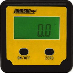 Johnson Level & Tool - (4) 90° Measuring Range, Magnetic Base Digital Protractor - 0.10° Resolution, Accuracy Up to 0.10°, Alkaline AAA Battery Not Included - Apex Tool & Supply