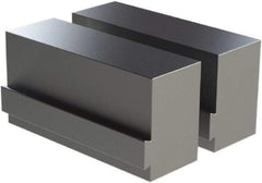 CarveSmart - 2" Wide x 3" High x 2" Thick, Flat/No Step Vise Jaw - Soft, Aluminum, Fixed Jaw, Compatible with 6" Vises - Apex Tool & Supply