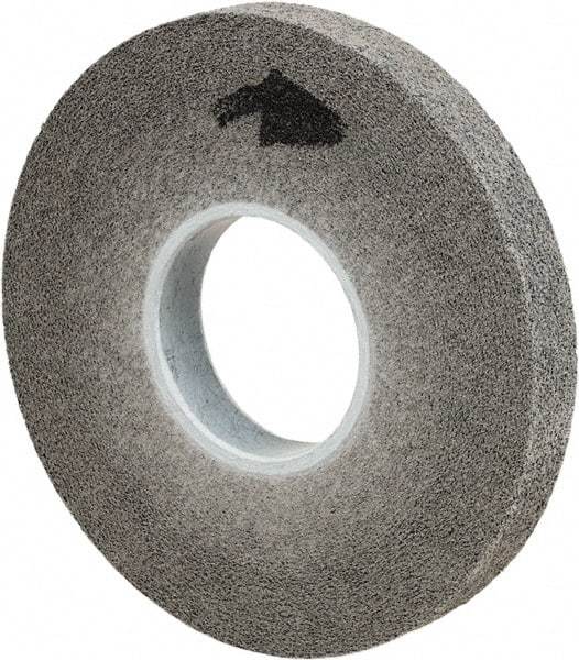 3M - 8" Diam, 1" Face Width, 3" Center Hole, Fine Grade, Silicon Carbide Deburring Wheel - Convolute, Soft Density 9 Grade, 4,500 RPM - Apex Tool & Supply