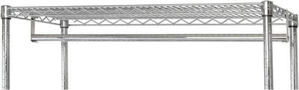 Quantum Storage - Open Shelving Accessory/Component - Chrome, Chrome Finish, 24" Long, Use with Wire Shelving Units - Apex Tool & Supply
