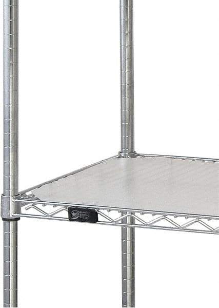 Quantum Storage - 24" Wide, Open Shelving Accessory/Component - HDPE, Polyethylene Finish, 36" Long, Use with Wire Shelving Units - Apex Tool & Supply