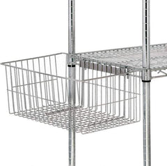 Quantum Storage - 18.87" Wide, Open Shelving Accessory/Component - Chrome, Chrome Finish, 11-1/4" Long, Use with Wire Shelving Units - Apex Tool & Supply