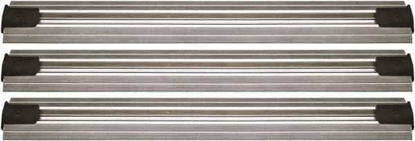 Quantum Storage - 2-1/2" Wide, Open Shelving Accessory/Component - Aluminum, Anodized Aluminum Finish, 72" Long, Use with Wire Shelving Units - Apex Tool & Supply