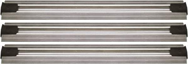 Quantum Storage - 2-1/2" Wide, Open Shelving Accessory/Component - Aluminum, Anodized Aluminum Finish, 84" Long, Use with Wire Shelving Units - Apex Tool & Supply