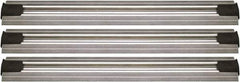 Quantum Storage - 2-1/2" Wide, Open Shelving Accessory/Component - Aluminum, Anodized Aluminum Finish, 84" Long, Use with Wire Shelving Units - Apex Tool & Supply