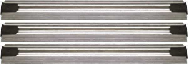 Quantum Storage - 2-1/2" Wide, Open Shelving Accessory/Component - Aluminum, Anodized Aluminum Finish, 96" Long, Use with Wire Shelving Units - Apex Tool & Supply