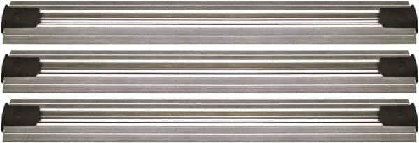 Quantum Storage - 2-1/2" Wide, Open Shelving Accessory/Component - Aluminum, Anodized Aluminum Finish, 108" Long, Use with Wire Shelving Units - Apex Tool & Supply
