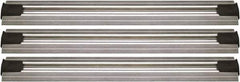 Quantum Storage - 2-1/2" Wide, Open Shelving Accessory/Component - Aluminum, Anodized Aluminum Finish, 120" Long, Use with Wire Shelving Units - Apex Tool & Supply