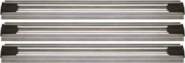 Quantum Storage - 2-1/2" Wide, Open Shelving Accessory/Component - Aluminum, Anodized Aluminum Finish, 132" Long, Use with Wire Shelving Units - Apex Tool & Supply
