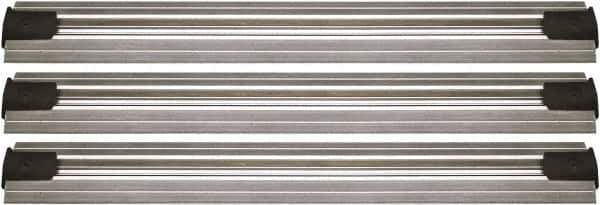 Quantum Storage - 2-1/2" Wide, Open Shelving Accessory/Component - Aluminum, Anodized Aluminum Finish, 144" Long, Use with Wire Shelving Units - Apex Tool & Supply