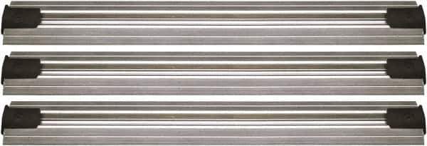 Quantum Storage - 2-1/2" Wide, Open Shelving Accessory/Component - Aluminum, Anodized Aluminum Finish, 156" Long, Use with Wire Shelving Units - Apex Tool & Supply