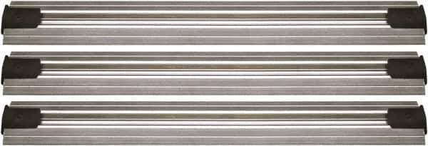 Quantum Storage - 2-1/2" Wide, Open Shelving Accessory/Component - Aluminum, Anodized Aluminum Finish, 180" Long, Use with Wire Shelving Units - Apex Tool & Supply