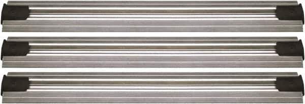 Quantum Storage - 2-1/2" Wide, Open Shelving Accessory/Component - Aluminum, Anodized Aluminum Finish, 216" Long, Use with Wire Shelving Units - Apex Tool & Supply