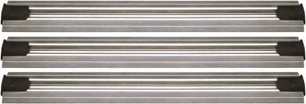 Quantum Storage - 2-1/2" Wide, Open Shelving Accessory/Component - Aluminum, Anodized Aluminum Finish, 228" Long, Use with Wire Shelving Units - Apex Tool & Supply