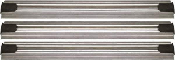 Quantum Storage - 2-1/2" Wide, Open Shelving Accessory/Component - Aluminum, Anodized Aluminum Finish, 240" Long, Use with Wire Shelving Units - Apex Tool & Supply