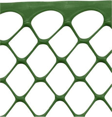 Tenax - 50' Long x 4' High, Green Temporary Warning Barrier Fence - 1-1/2" x 1-1/2" Mesh - Apex Tool & Supply