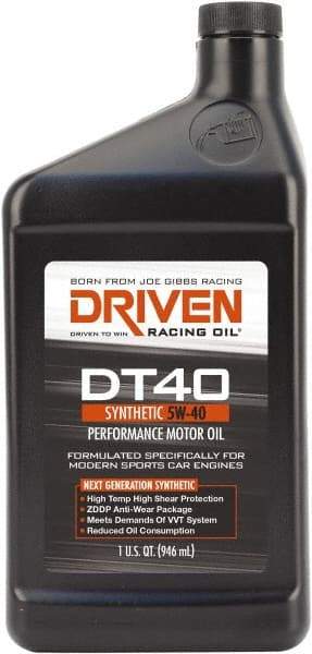 Joe Gibbs Driven Racing Oil - 1 Quart Synthetic Engine Oil - Grade 5W-40 - Apex Tool & Supply