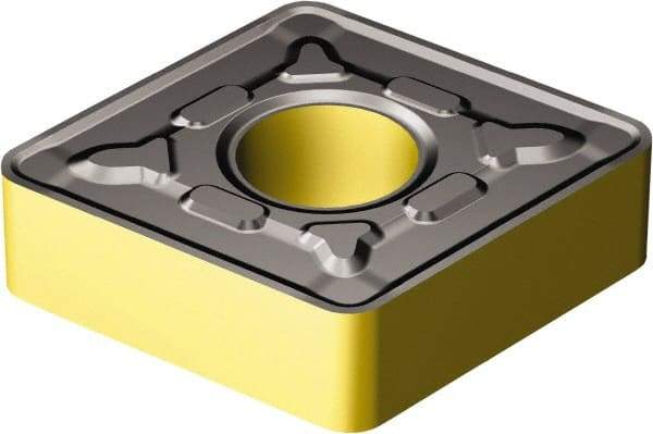 Sandvik Coromant - CNMG544 MR Grade 2220 Carbide Turning Insert - TiCN/AI2O3/TiN Finish, 80° Diamond, 5/8" Inscr Circle, 1/4" Thick, 1/16" Corner Radius - Apex Tool & Supply
