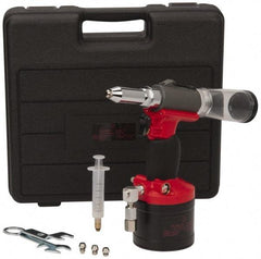 PRO-SOURCE - 3/32, 1/8, 5/32 & 3/16" Capacity, Air Riveter - 4 CFM, 15mm Long Stroke, 1/4 NPT Inlet - Apex Tool & Supply