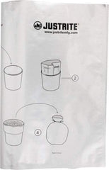 Justrite - 4 Gal Polyurethane & Aluminum Cigarette & Cigar Receptacle Bucket Liner - 11-3/4" Wide x 10" High - Apex Tool & Supply