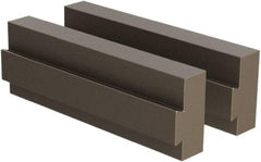 CarveSmart - 3/4" Wide x 2" High x 3/4" Thick, Flat/No Step Vise Jaw - Soft, Steel, Fixed Jaw, Compatible with 6" Vises - Apex Tool & Supply