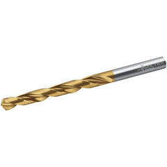 Walter-Titex - 2.7mm 118° High Speed Steel Jobber Drill - TiN Finish, Right Hand Cut, Spiral Flute, Straight Shank, 61mm OAL, N Point - Apex Tool & Supply