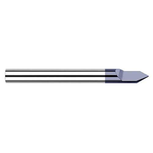 Engraving Cutters - 0.1875″ (3/16″) Shank Diameter × 15° included Carbide Pointed Engraver, 1 Flute, AlTiN Coated - Exact Industrial Supply
