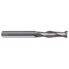 10mm Dia. x 100mm Overall Length 2-Flute Square End Solid Carbide SE End Mill-Round Shank-Center Cut-Uncoated - Apex Tool & Supply