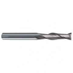 10mm Dia. x 100mm Overall Length 2-Flute Square End Solid Carbide SE End Mill-Round Shank-Center Cut-Uncoated - Apex Tool & Supply