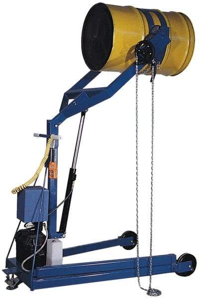 Vestil - 800 Lb Load Capacity, 55 Gal Drum Carrier/Rotator/Boom - For 55 Gal Drums - Apex Tool & Supply
