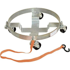 Vestil - 1,200 Lb Load Capacity, 30 Gal Drum Dolly - 2-1/2" High, 4 Wheels - Apex Tool & Supply