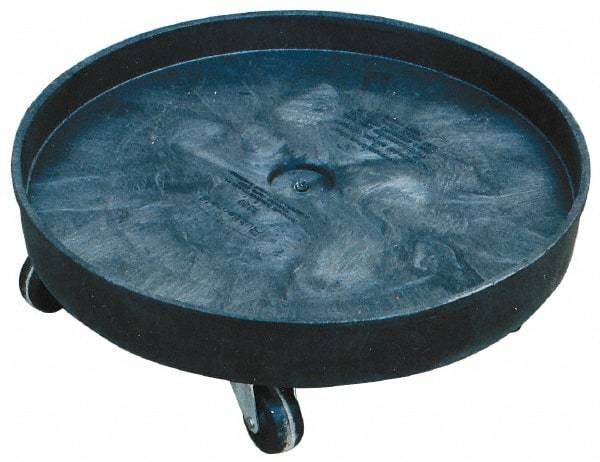 Rubbermaid - 500 Lb Load Capacity, 55 Gal Drum Dolly - 7-1/8" High, 5 Wheels - Apex Tool & Supply