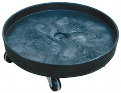 Rubbermaid - 500 Lb Load Capacity, 55 Gal Drum Dolly - 7-1/8" High, 5 Wheels - Apex Tool & Supply