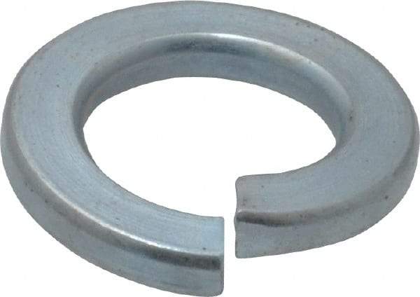 Value Collection - M10, 10.2mm ID, 18.1mm OD, 2.2mm Thick Split Lock Washer - Grade 8 Spring Steel, Zinc-Plated Finish, 10.2mm Min ID, 10.7mm Max ID - Apex Tool & Supply