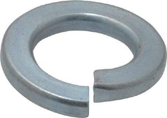 Value Collection - M10, 10.2mm ID, 18.1mm OD, 2.2mm Thick Split Lock Washer - Grade 8 Spring Steel, Zinc-Plated Finish, 10.2mm Min ID, 10.7mm Max ID - Apex Tool & Supply