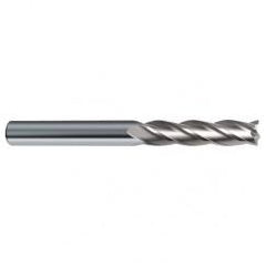 8mm Dia. x 100mm Overall Length 4-Flute Square End Solid Carbide SE End Mill-Round Shank-Center Cut-Uncoated - Apex Tool & Supply