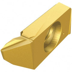 Iscar - 22SCIL Grade IC1008, 0.5mm Cutting Width Carbide Grooving Insert - 3mm Max Depth of Cut, 0.1mm Corner Radius, TiAlN/TiN Finish - Apex Tool & Supply