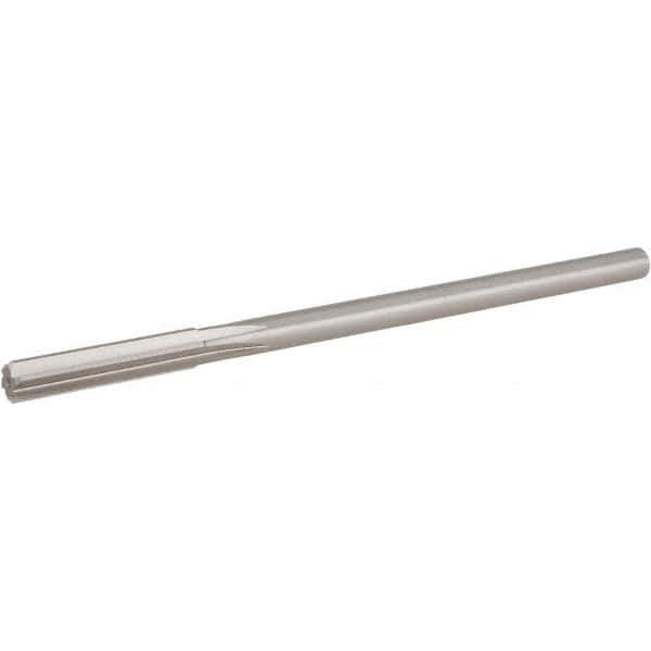 Hertel - 10.5mm Cobalt Chucking Reamer - Straight Flute, 0.373" Straight Shank, 1-3/4" Flute Length, 7" OAL - Apex Tool & Supply