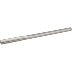 Hertel - Letter H Cobalt Chucking Reamer - Straight Flute, 1/4" Straight Shank, 1-1/2" Flute Length, 6" OAL - Apex Tool & Supply