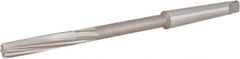 Hertel - 17/32" High Speed Steel 6 Flute Chucking Reamer - Spiral Flute, 1MT Morse Taper Shank, 2" Flute Length, 8" OAL - Apex Tool & Supply